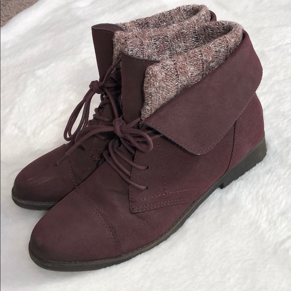 madden girl burgundy boots